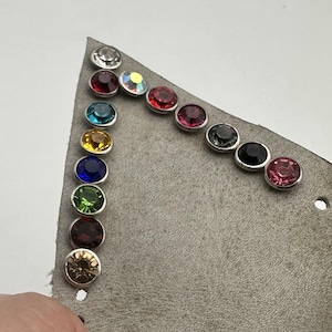 Rivetti a pressione con strass, rivetti in ottone con azionamento a martello, 12 colori