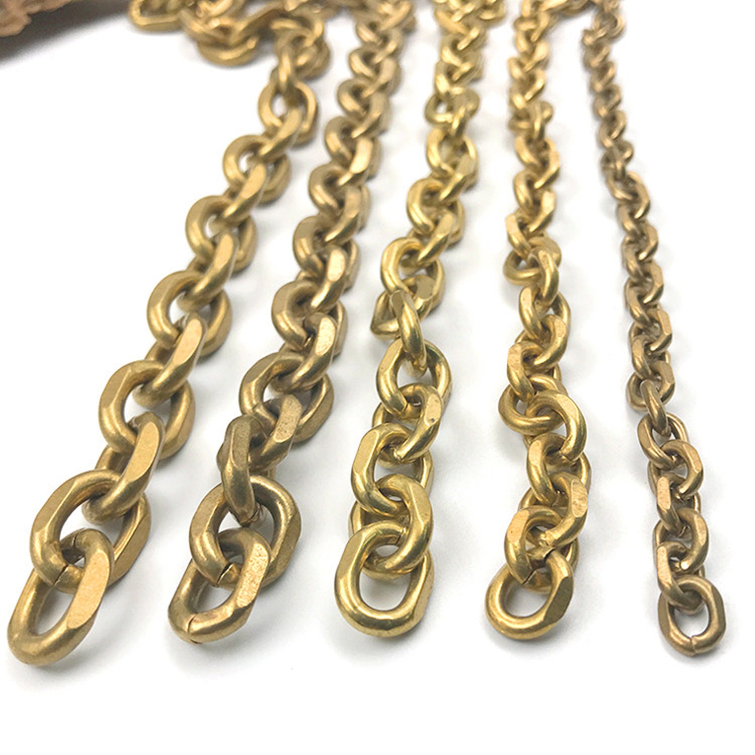 Solid Brass Anchor Link Chain Leather Wallet Chains - Etsy Denmark