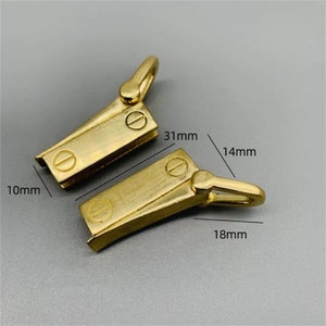 Bag Strap Hardware Clasp Chain Connector Buckle Brass Side Clip Bag Buckle With Side Loop Purse Suspension Bag Strap Hardware,2pcs/Pair