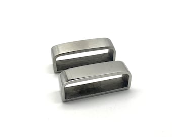 41mm Belts Keeper Stainless Loop Mens Leather Belt Ending Fastened Closure