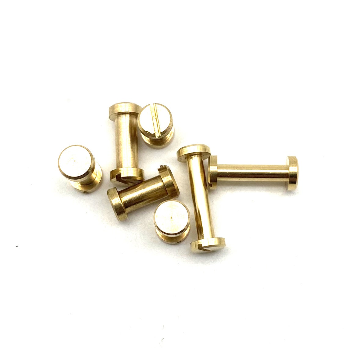6mm Cap Brass Chicago Screw Rivets Leather Screw Button Book Binding ...