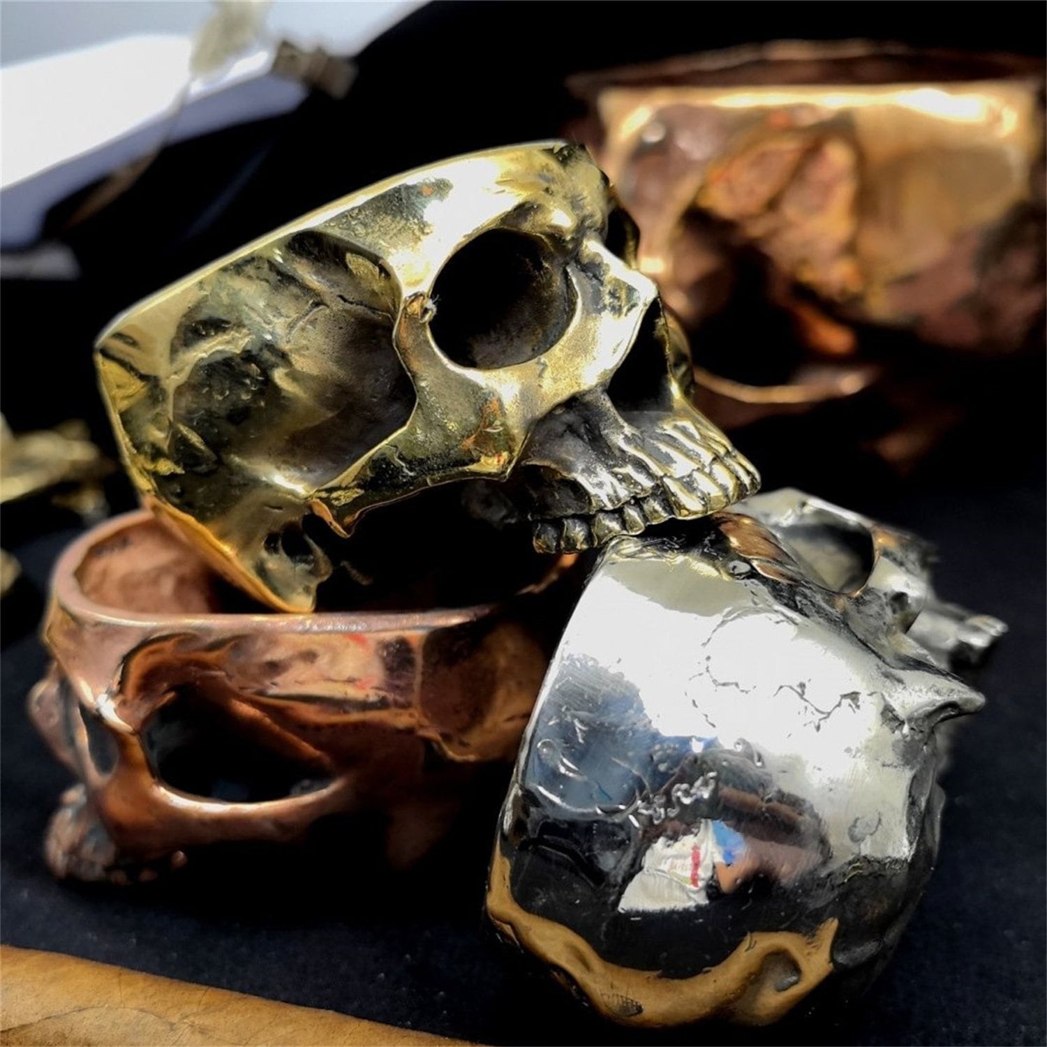 Brass Skull Head Container,skull Cigar Tray,skull Ashtray - Etsy