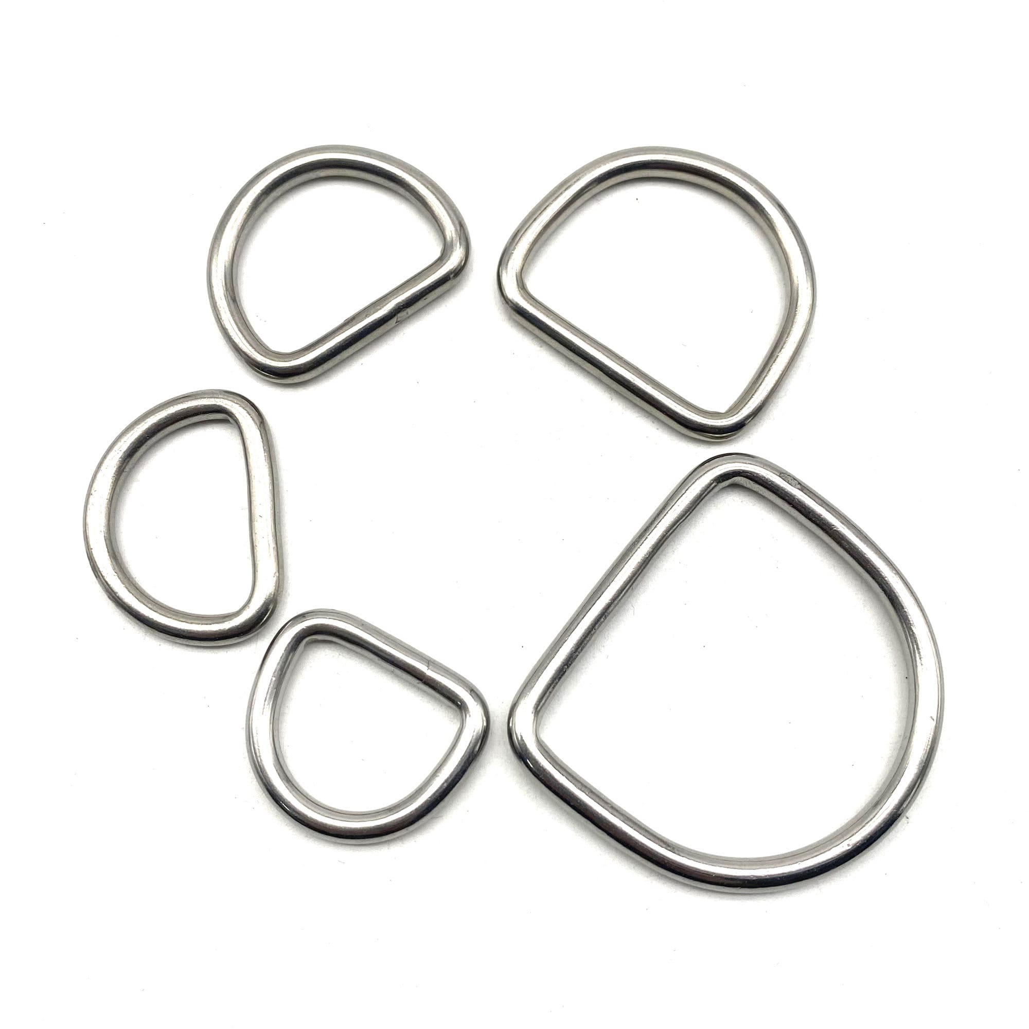 4mm Wire Stainless D Ring Seamless D Loop Bag Strap Fasten Ring Leather ...