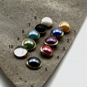 Rivetti a pressione con strass, bottoni in ottone, rivetti a martello, altezza 7,5 mm, altezza 4 mm