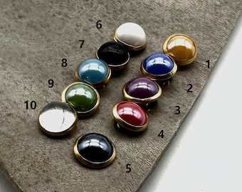 Remaches a presión de diamantes de imitación, botón de latón, remaches con accionamiento por martillo, 7,5 mm de altura, 4 mm