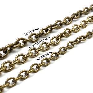 Cadenas de cartera de cuero con cadena de eslabones O de latón macizo