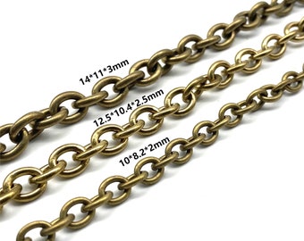 Solid Brass O Link Chain Leather Wallet Chains