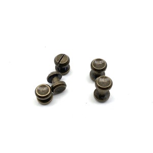 Rivetti a vite Chicago in bronzo resistente Rivetti con chiusura in pelle Cappuccio da 10 mm