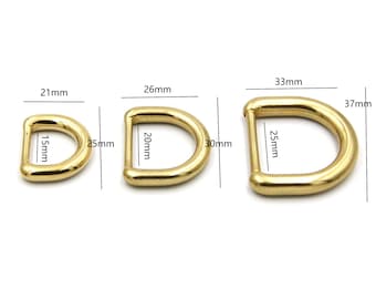 Premium Brass D Ring Leather Bag D Loop Seamless D Rings