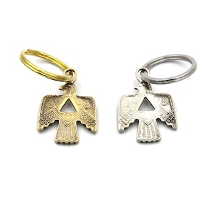 Indian Thunderbird Keyring,Brass Charm Pendants