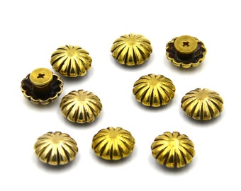 Brass Pumpkin Conchos Leather Craft Decoration Accessories