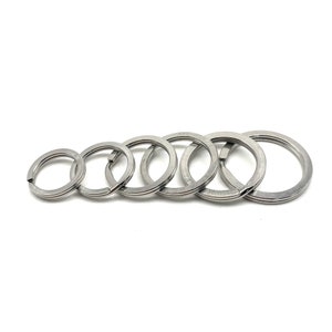 Stainless Falt Key Rings Key Split Rings Chain Connected Ring Premium Keyring