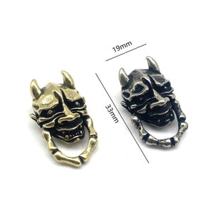 Prajna Concho con anillo, monedero de cuero y billetera Concho para conexión de cadena de latón, parte posterior de tornillo Concho
