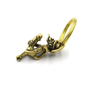 Brass Fun Monkey Keyring,Bag Decoration Key Ring,Keychain Charm