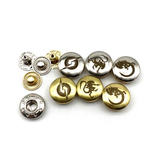 Boutons-pression en cuir avec logo personnalisé,Boutons-pression personnalisés,Boutons en cuir,Fermeture à bouton-pression en laiton de marque personnalisée,Taille 8/10/12,5/15 mm