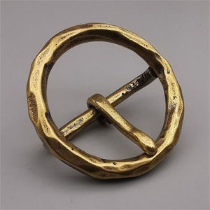 Boucle de ceinture en cuir, laiton et boucle ronde pour femme