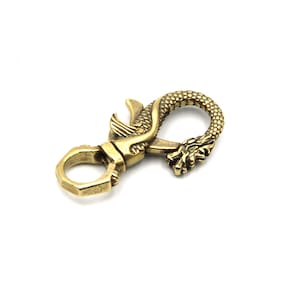 Messing Dragon Keychain Dragon Hook Swivel Key Holder Herren Schlüsselanhänger
