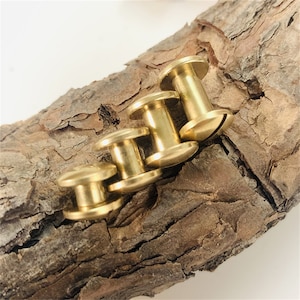 Brass Bullet Rivet Leather Fastener Rivets Chicago Screw Rivets 3.5/5.5 ...