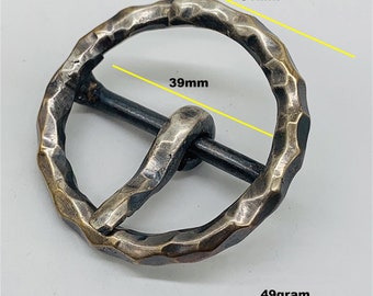 ハンドメイド 925 スターリングシルバー バックル 37 mm 唐曹風レザー