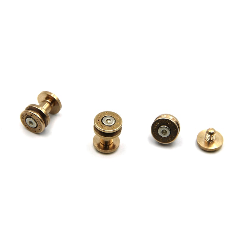 Brass Bullet Rivet Leather Fastener Rivets Chicago Screw - Etsy