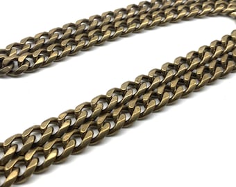 Solid Brass Curb Chain Bag Chain Replace Jewelry Finding Chains