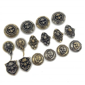 Skull Concho Collection Lederen Concho Klinknagels Schroef Terug Knop Tas Decoratie Hardware