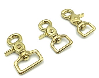 Brass Eye Loop Snap Hook Swivel Snap Clasp 15/20/25mm