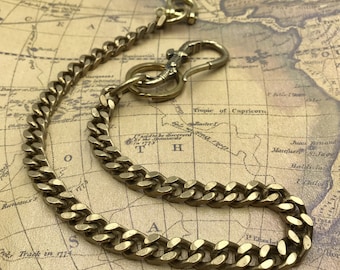 Biker Wallet Chain,Brass Eagle Hook Key Chain,Cowboy Brass Keychain,Purse Chain