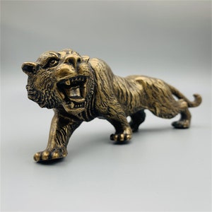 Messing Tiger Statue, Home & House Dekoration Oranment, Tiger Figur Ornament für Büro Verbesserung, Geburtstagsgeschenk, Weihnachtsgeschenke