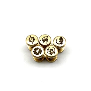 Rivetti Chicago in ottone da 8 mm, logo personalizzato, rivetti in pelle, bottoni con chiusura a vite, icona personalizzata, rivetto con cappuccio da 8 mm di diametro