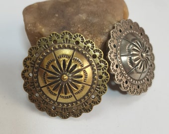 Flower Concho For Leather Goods Embellishment,Leather Bag Hardwares