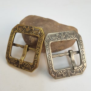 Retro Pin Buckle Vintage Brass Buckle for Leather Belts