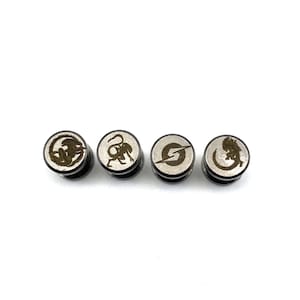 Rivetti in pelle personalizzati, rivetto Chicago nero pistola con logo personalizzato, bottoni con chiusura a vite, icona personalizzata, rivetto con cappuccio da 10 mm di diametro