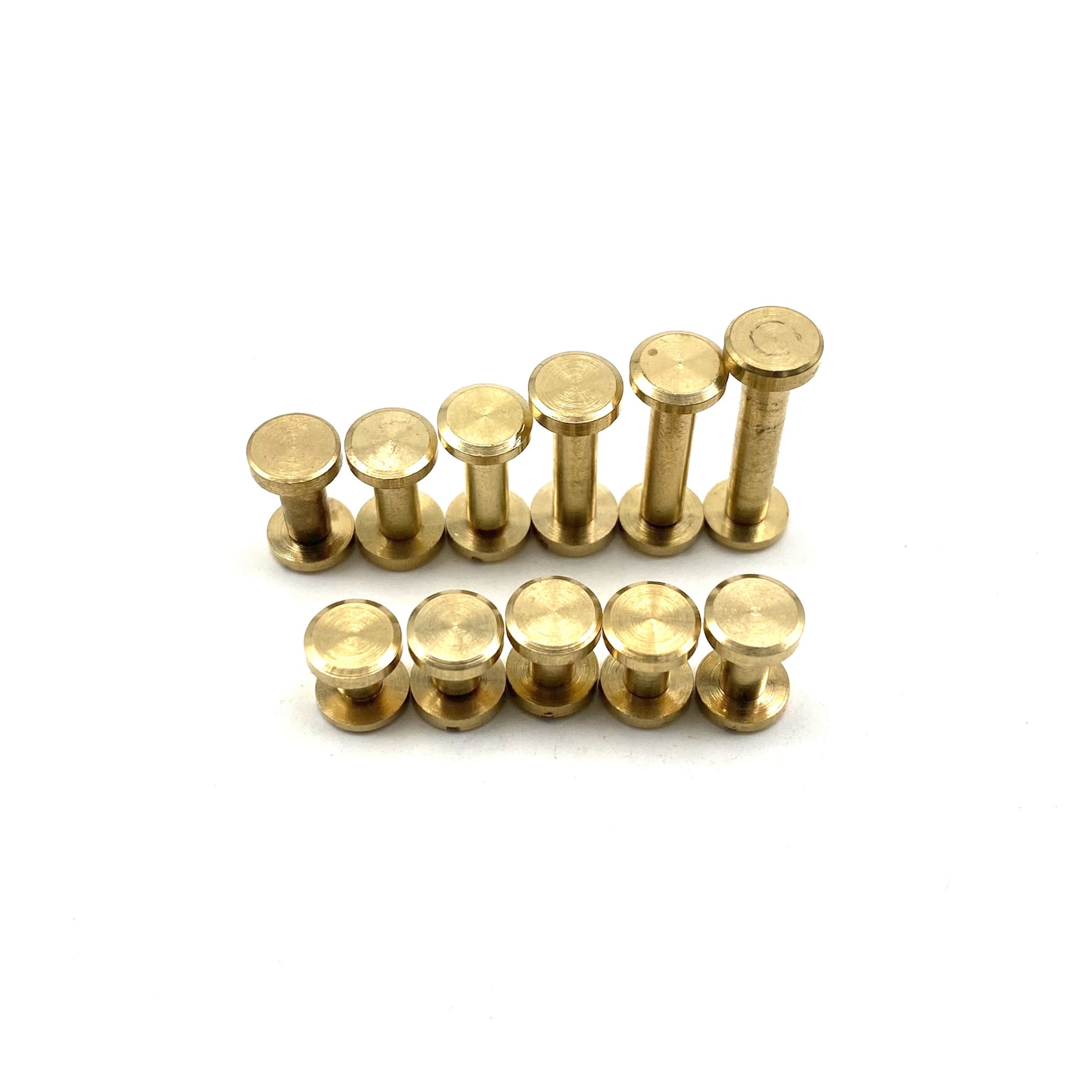 Brass Chicago Rivets Leather Binding Rivets 10mm Cap Screw Studs,height ...