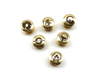 Personalized Logo Leather Rivets,Brass Arc Cap Chicago Rivets,10mm Screw Buttons Custom Brand Logo