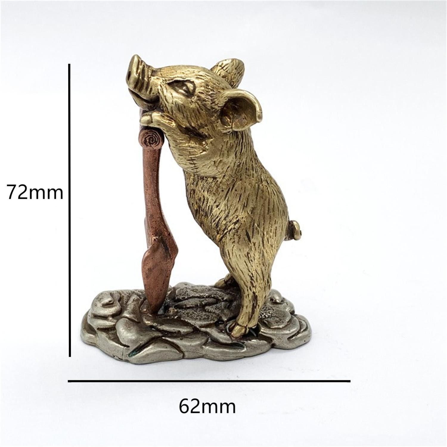 真鍮製豚の置物、卓上飾り、家の装飾用豚の像、豚の小物、子供用ギフト