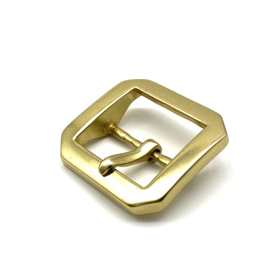 Solid Brass Buckle Cowboy Heavy Duty Leather Belt Buckle