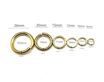 Brass Split Ring Opened O Ring Keychain Keyring Jump Ring Chain Connect Rings