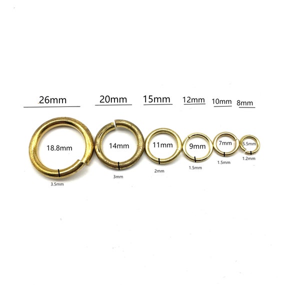 Brass Split Ring Opened O Ring Keychain Keyring Jump Ring