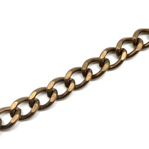 Solid Brass Curb Chain Bag Chain Replace Jewelry Finding Chains