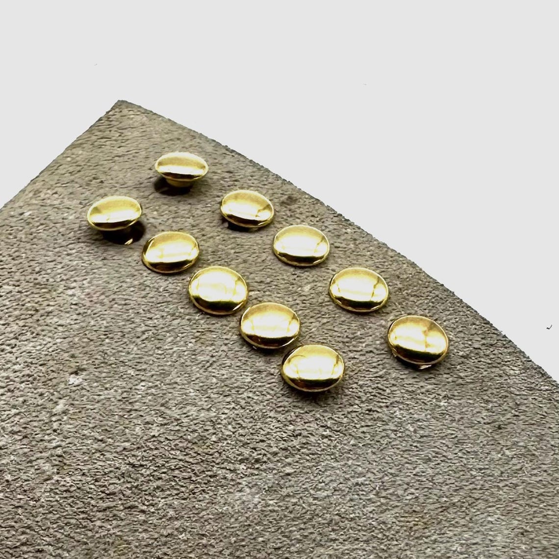 Rhinestone Snap Rivets Button Brass Hammer Drive Rivets 7.5mm Height ...