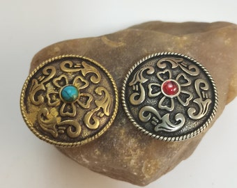 Baroque Style Turquoise Concho Rivets For Leather Goods Embellishment