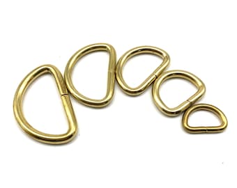 Fibbia di regolazione del cinturino ad anello a D in ottone, fissaggi per borse in ottone massiccio