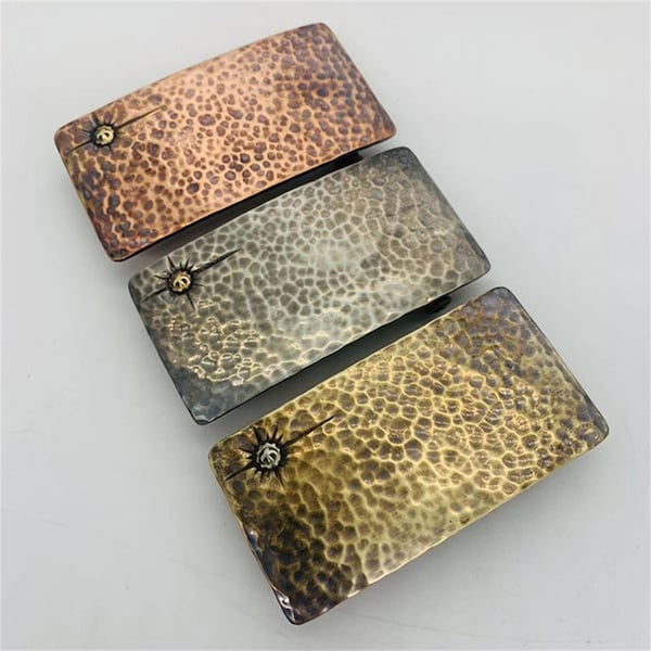 Copper Hammered Plain Buckle Leather Belt Fastener Buckles