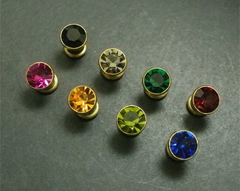 Rebites de pressão de strass Rebites de martelo de latão 8 cores