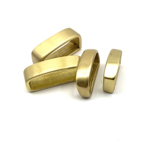Solid Brass Belt Loop Men Women Leather Belt Keepers 25/30/35/40mm