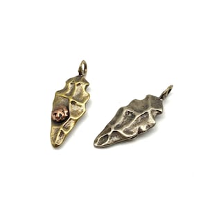 Brass Charm Stone Shape Necklace Pendant