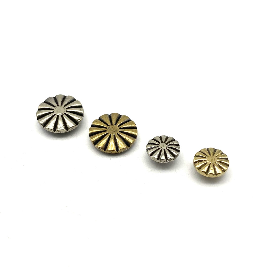 Chrysanthemum Rivets Button Leather Flower Concho Screw Back Rivets - Etsy