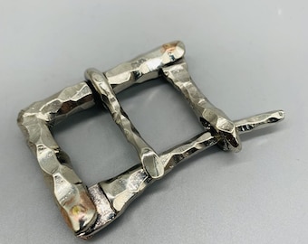 Silver Quick Release Buckle for Leather Belt 37-38 mm Mens Streetwear Buckle