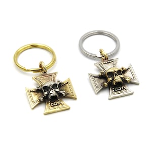 Biker Skull Key Ring,Motorcyclilst Keychain Charm,Necklace Pendants